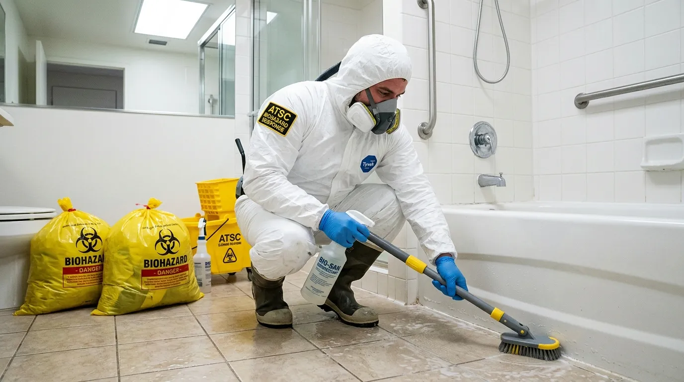 Decontamination equipment deployed for Blood Cleanup in Austintown